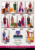 Arihant Lassa Batik Special Vol-6 Printed Cotton Dress Material Catalog
