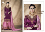 Kalarang Amira Vol-2 Satin Georgette Sharara Style Salwar Kameez Catalog