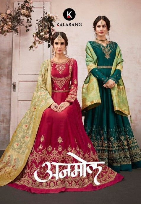 Kessi Kalarang Anmol Stani Georgette With Heavy Embroidery Work Anarkali Style Salwar Kameez Catalog