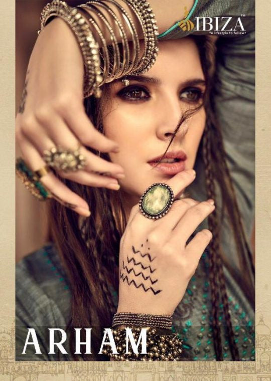 Ibiza Arham Cotton Khadi Silk With Embroidery Work Salwar Suit Catalog Collection