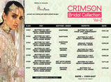Shree Fabs Crimson Bridal Collection Vol-4 Heavy Pakistani Style Salwar Kameez Catalog Collection