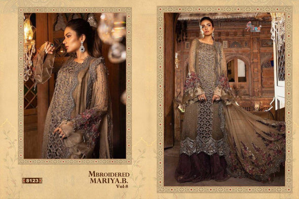 Shree Fabs Mbroidered Mariya B Vol-8 Heavy Pakistani Style Salwar Kameez Catalog Collection