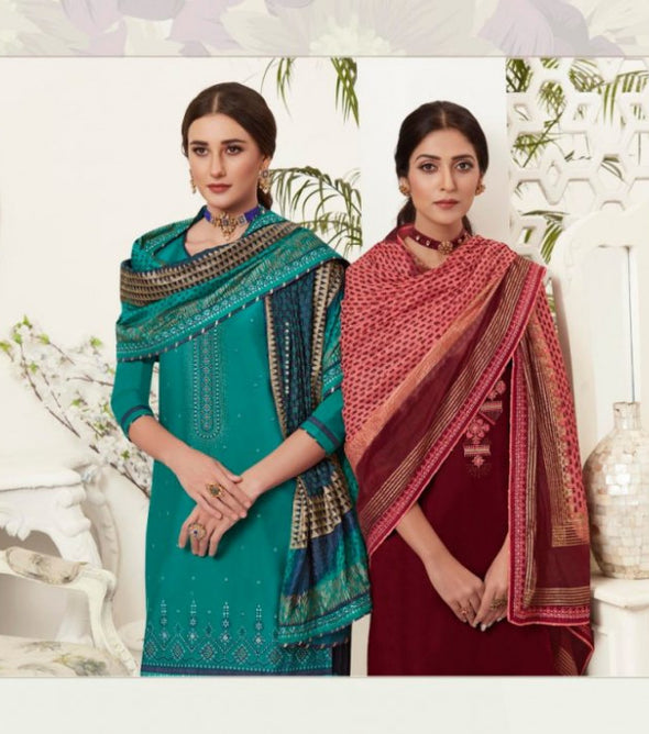 Kessi Satrangi By Patiala Jam Silk Dress Material Catalog Collection