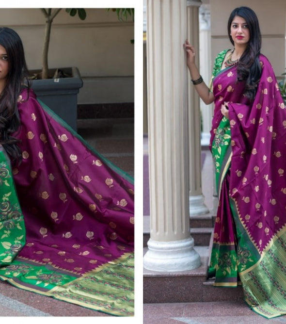 Manjubaa Midhusha Silk Banarasi Saree Catalog Collection