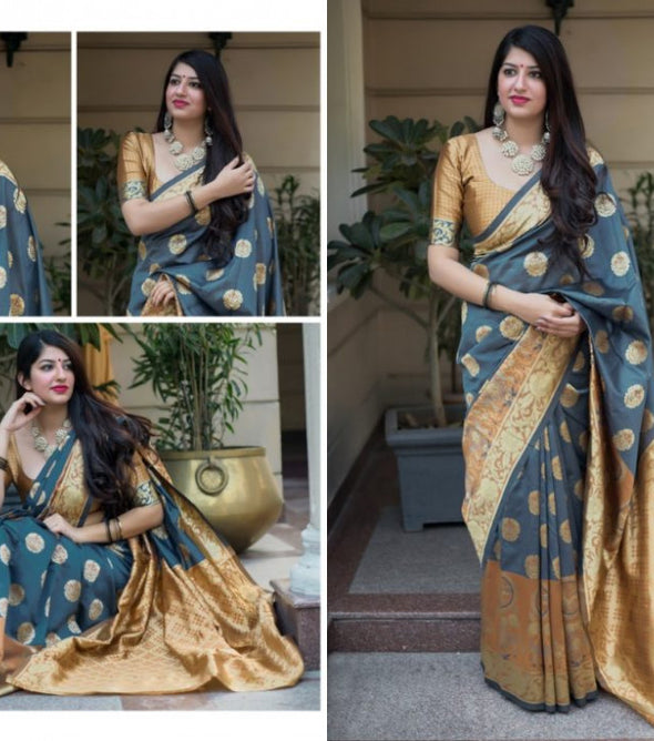 Manjubaa Mannat Silk Banarasi Saree Catalog Collection