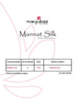 Manjubaa Mannat Silk Banarasi Saree Catalog Collection
