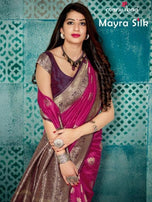 Manjubaa Mayra Silk Banarasi Saree Catalog Collection