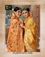 Kessi Rajdhani Silk Blended Cotton Jacquard Banarasi Silk Saree Catalog Collection