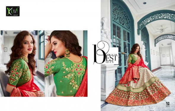 Kessi Panetar Silk Jacquard Jari Work Lehenga Choli Catalog Collection