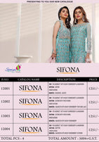 Saniya Trendz Sifona Heavy Pakistani Style Salwar Kameez Catalog