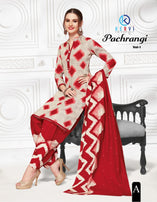 Kervi Pari Pachrangi Printed Cotton Dress Material Catalog Collection