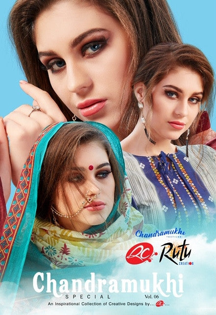 Rutu Chandramukhi Vol-6 Printed Cotton Dress Material Catalog Collection