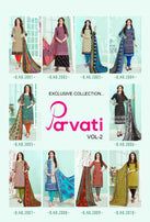 Pushti Parvati Vol-2 Printed Cotton Dress Material Catalog Collection