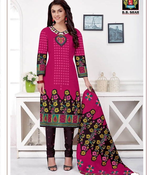 B B Shah Karishma Vol-1 Attractive Printed Cotton Dress Material Catalog