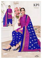 KP Priyanka Patiyala Printed Cotton Dress Material Catalog Collection