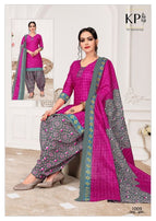 KP Priyanka Patiyala Printed Cotton Dress Material Catalog Collection