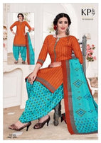 KP Priyanka Patiyala Printed Cotton Dress Material Catalog Collection