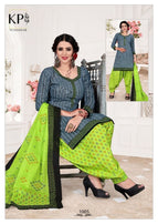 KP Priyanka Patiyala Printed Cotton Dress Material Catalog Collection