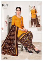 KP Priyanka Patiyala Printed Cotton Dress Material Catalog Collection