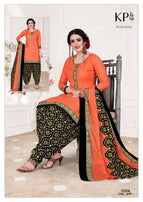 KP Priyanka Patiyala Printed Cotton Dress Material Catalog Collection