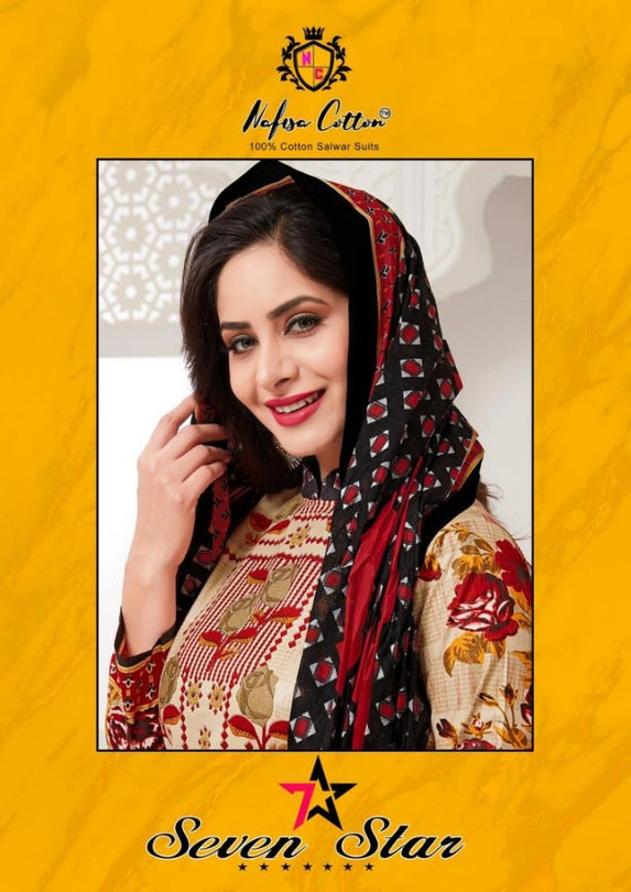 Nafisa Seven Star Printed Cotton Dress Material Catalog Collection