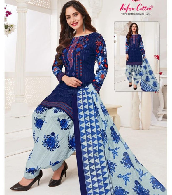 Nafisa Seven Star Printed Cotton Dress Material Catalog Collection