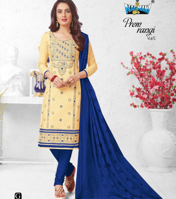 Nagmani Prem Rangi Vol-5 Multiple Color Cotton Printed Dress Material Catalog