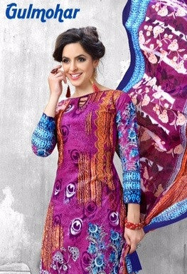 Nafisa Cotton Gulmohar Karachi Queen Printed Dress Material Catalog