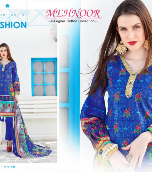 Mehnoor Karachi Cotton Printed Dress Material Catalog Collection