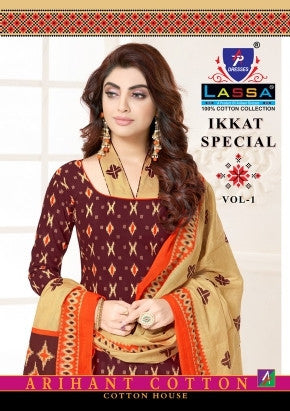 Arihant Lassa Ikkat Special Printed Cotton Wholesale Catalog Collection