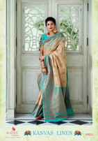 Rajtex Kanvas Linen Pure Linen Silk Saree Catalog Collection