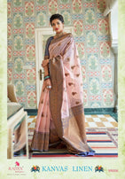 Rajtex Kanvas Linen Pure Linen Silk Saree Catalog Collection