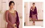 Aashirwad Nirva Designer Georgette Straight Salwar Kameez Catalog Collection
