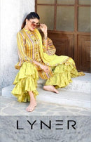 Your Choice Lyner Jam Silk Sharara Style Salwar Kameez Catalog Collection