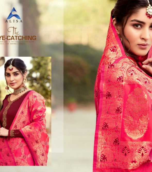 Alisa Amira Vol-13 Banaras Salwar Kameez Catalog Collection