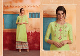 Kessi Rangoon First Look Pure Muslin Long Kurti With Silk Print Plazzo Catalog