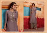 Kessi Rangoon First Look Pure Muslin Long Kurti With Silk Print Plazzo Catalog