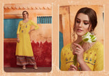 Kessi Rangoon First Look Pure Muslin Long Kurti With Silk Print Plazzo Catalog