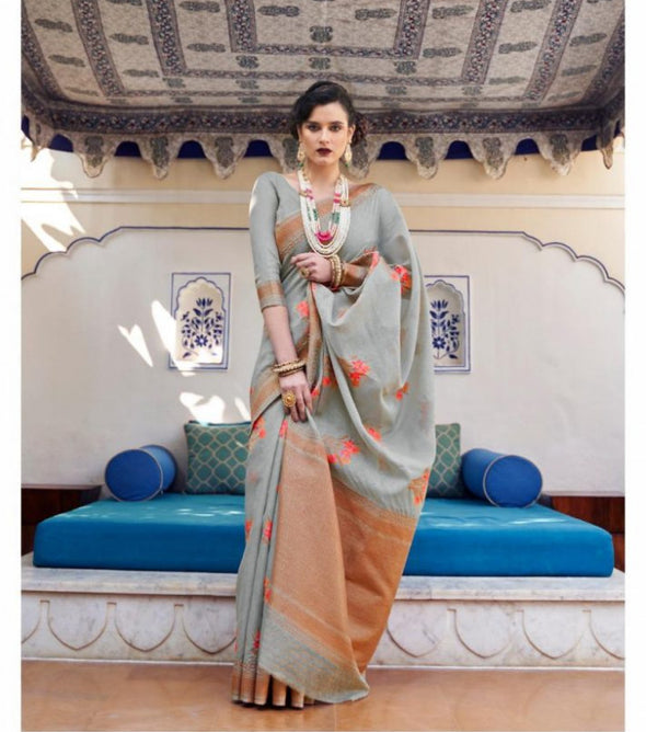 Rajtex Kraft Linen Saree Catalog Collection