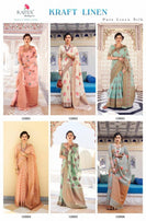 Rajtex Kraft Linen Saree Catalog Collection