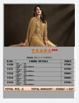 Bela Fashion Zaara Net Fabric Designer Gowns Catalog Collection