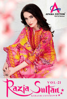 Apna Cotton Razia Sultan Vol-21 Karachi Cotton Dress Material Catalog Collection