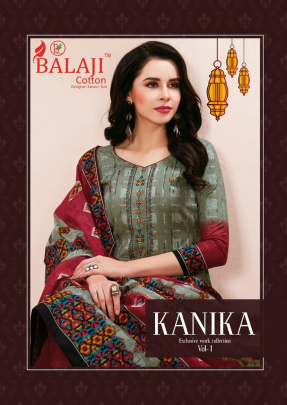 Balaji Kanika Vol-1 Exclusive Work Collection Dress Material Catalog