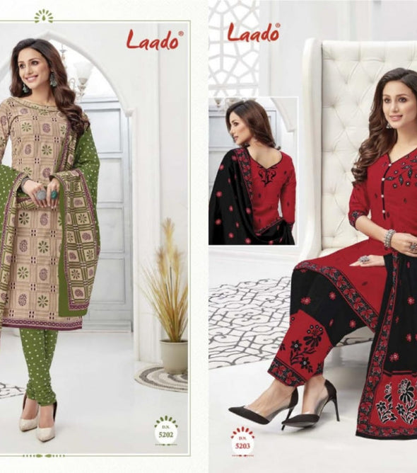 Laado Print Vol-52 Printed Cotton Dress Material Catalog Collection
