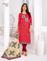 Pranjul Priyanka Vol-15 Attractive Printed Cotton Dress Material Catalog