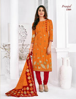 Pranjul Priyanka Vol-15 Attractive Printed Cotton Dress Material Catalog