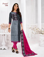 Pranjul Priyanka Vol-15 Attractive Printed Cotton Dress Material Catalog