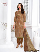 Pranjul Priyanka Vol-15 Attractive Printed Cotton Dress Material Catalog