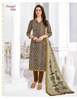 Pranjul Priyanka Vol-15 Attractive Printed Cotton Dress Material Catalog