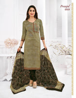 Pranjul Priyanka Vol-15 Attractive Printed Cotton Dress Material Catalog
